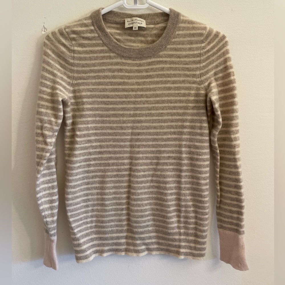 Cashmere Striped Beige Sweater